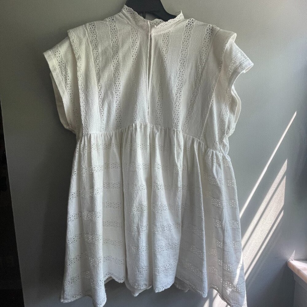 CLAUDIE PIERLOT White Summer Eyelet Dress